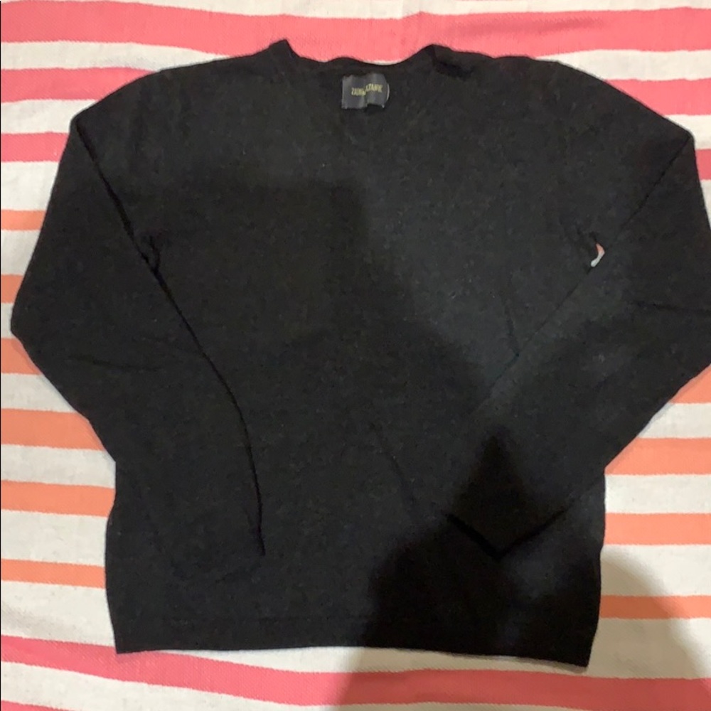 Zadig and Voltaire charcoal v neck sweater